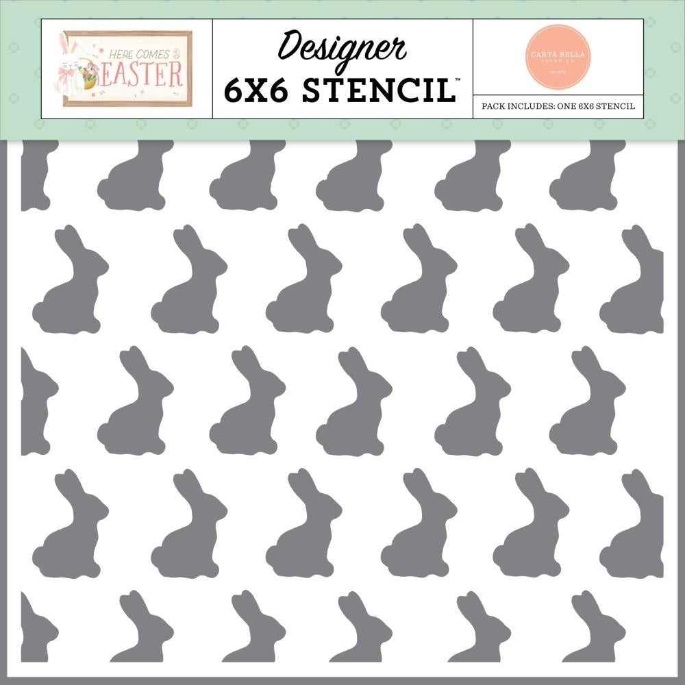 Here Comes Easter Bunny Love Stencil