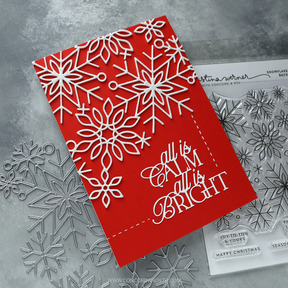 Snowflake Season Easy Repeat Background Stamp