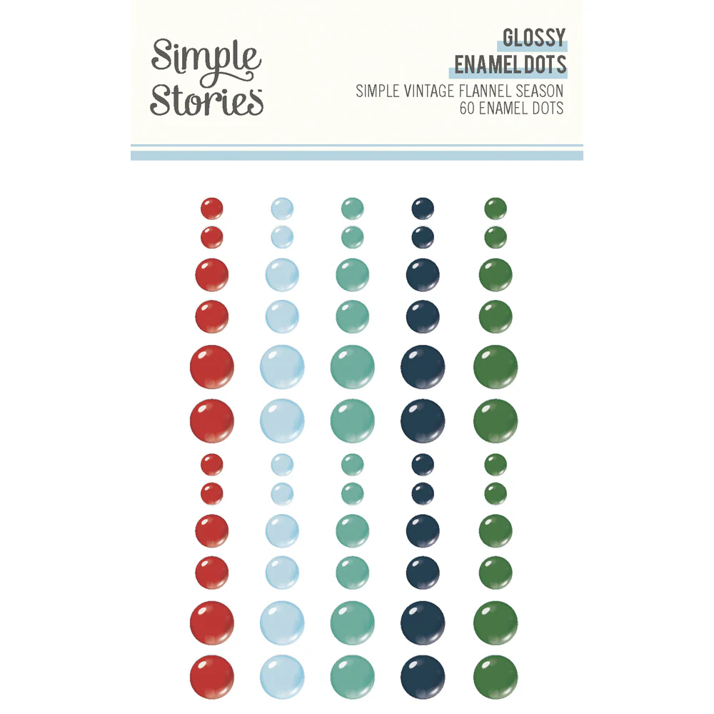 Simple Vintage Flannel Season Glossy Enamel Dots