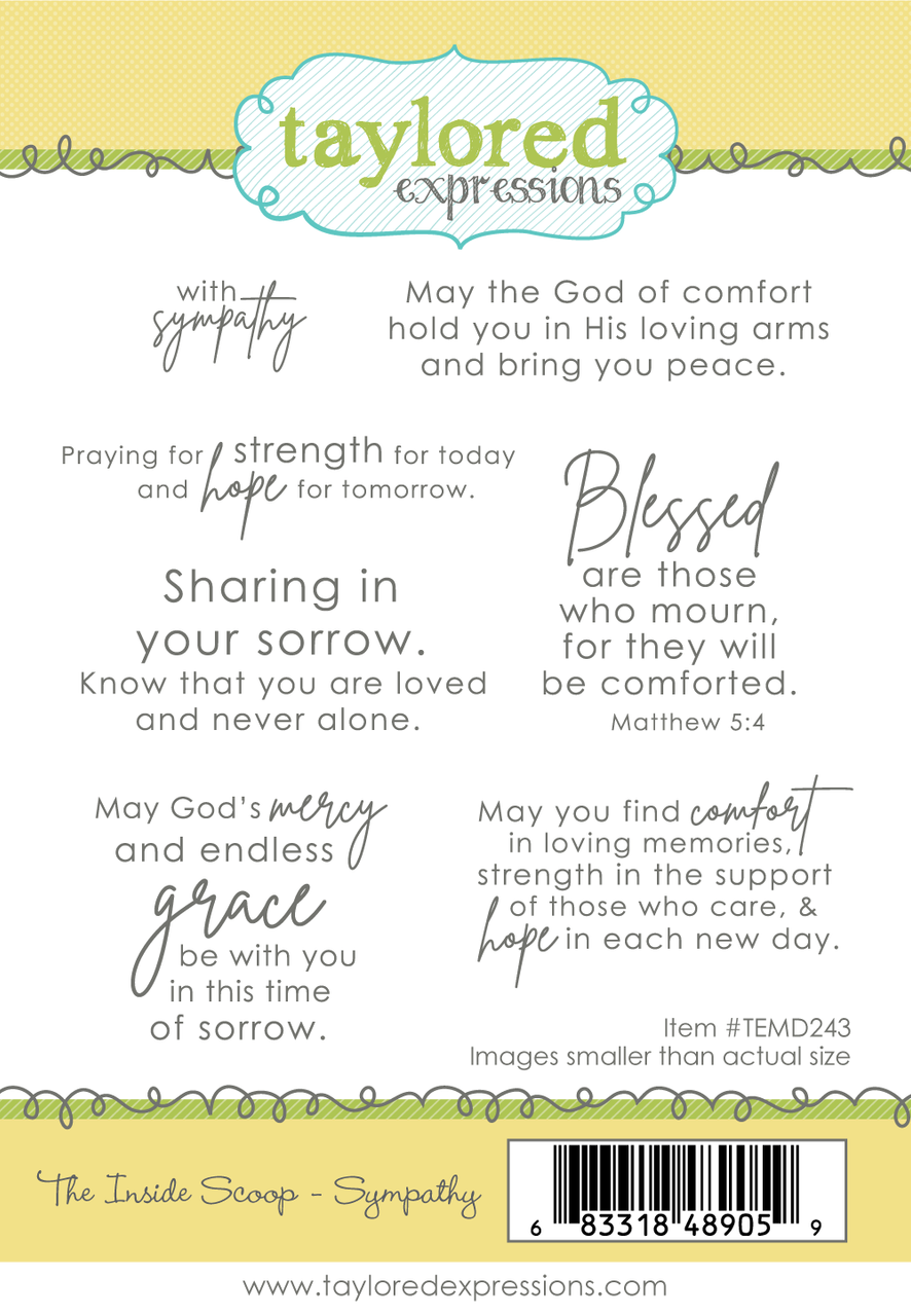The Inside Scoop Stamp Set - Sympathy