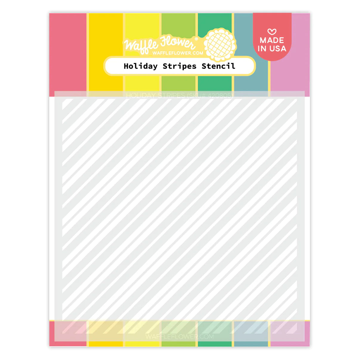 Holiday Stripes Stencil