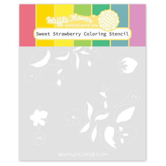 Sweet Strawberry Coloring Stencil 