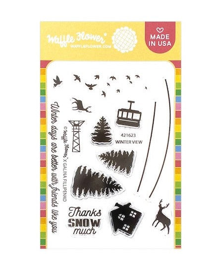 Postage Collage Winter View Stamp Set