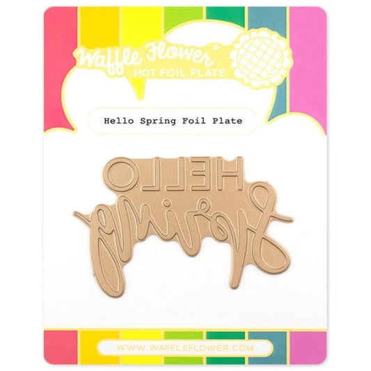 Hello Spring Foil Plate 