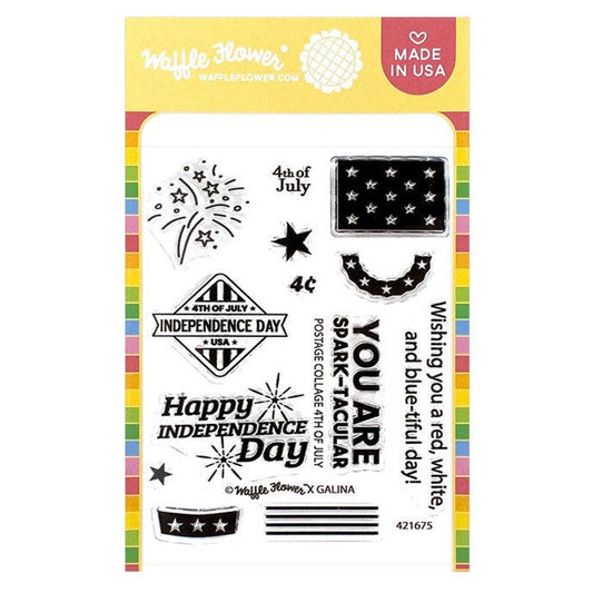 Postage Collage 4th Of July Stamp Set 
