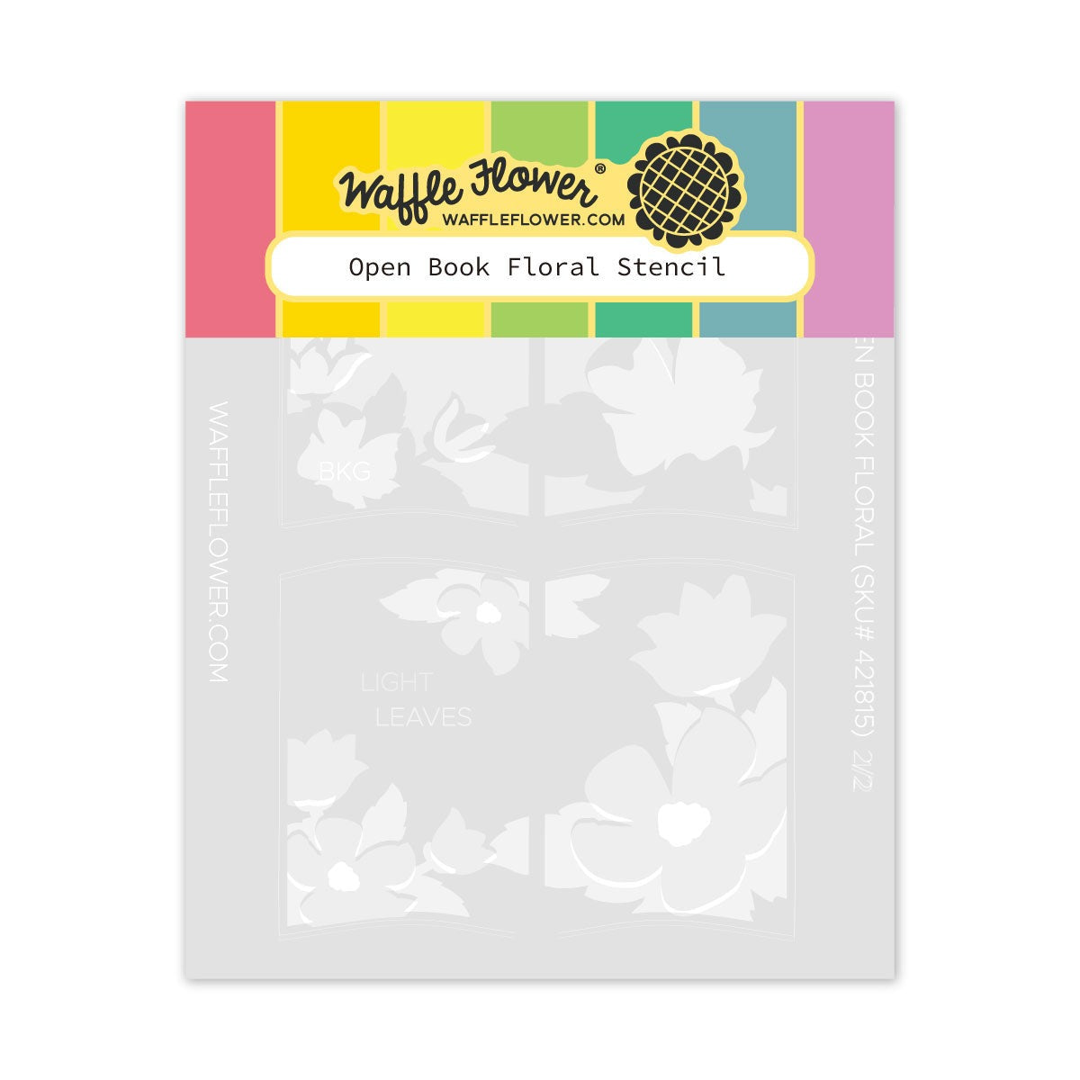 Open Book Floral Stencils