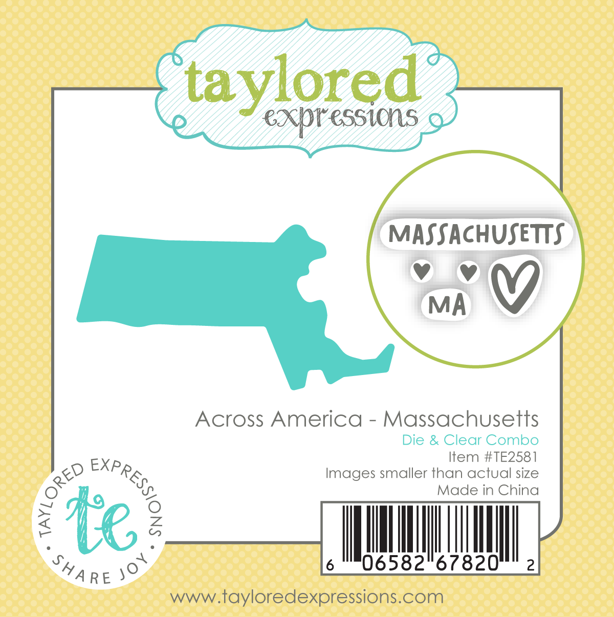 Across America - Massachusetts Die & Stamp Clear Combo