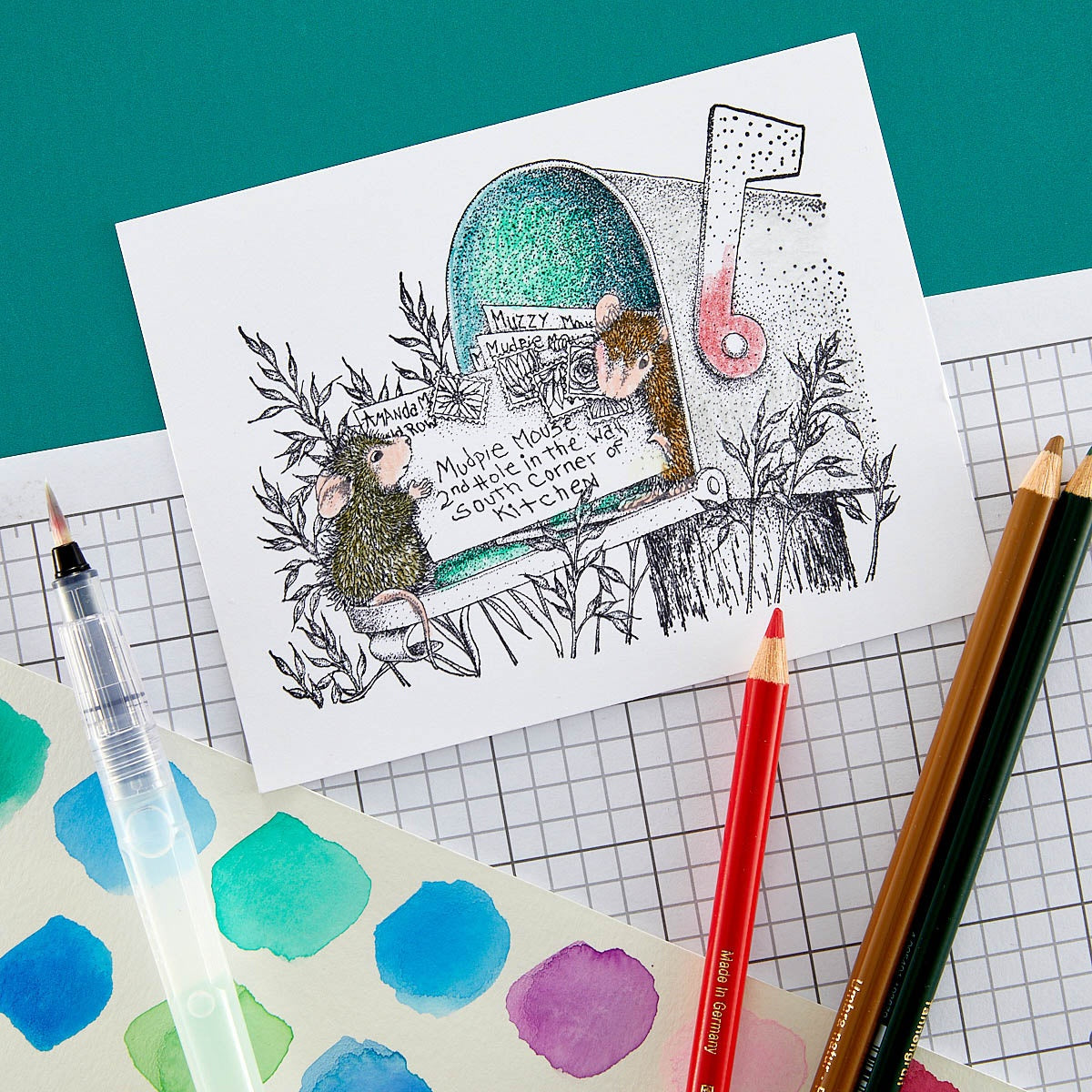 House Mail House Mouse Stamp