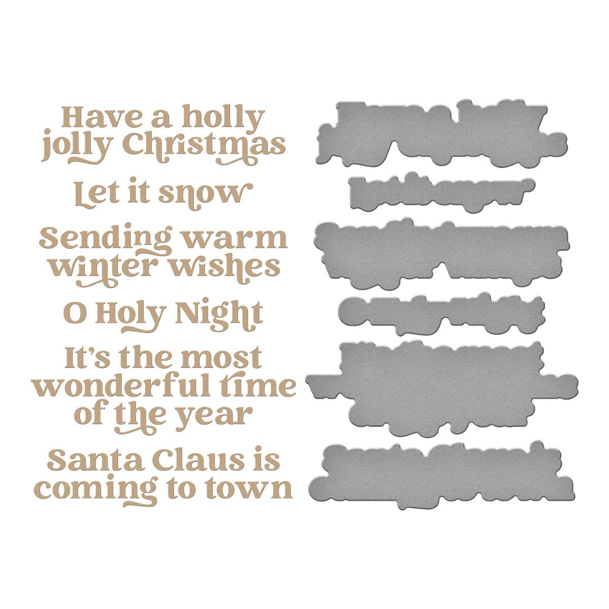 Wonderful Winter Sentiments Hot Foil Plate & Die