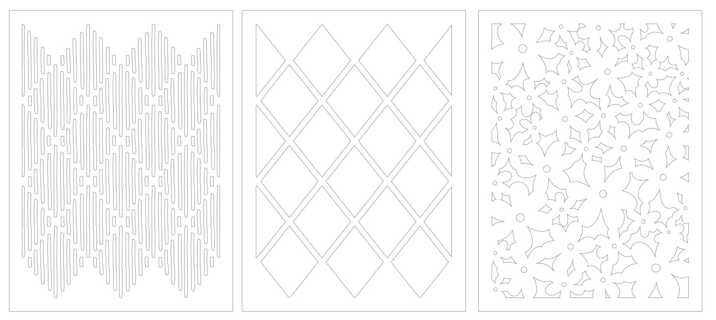 Bold & Bright Diamond in the Rough Stencil Pack