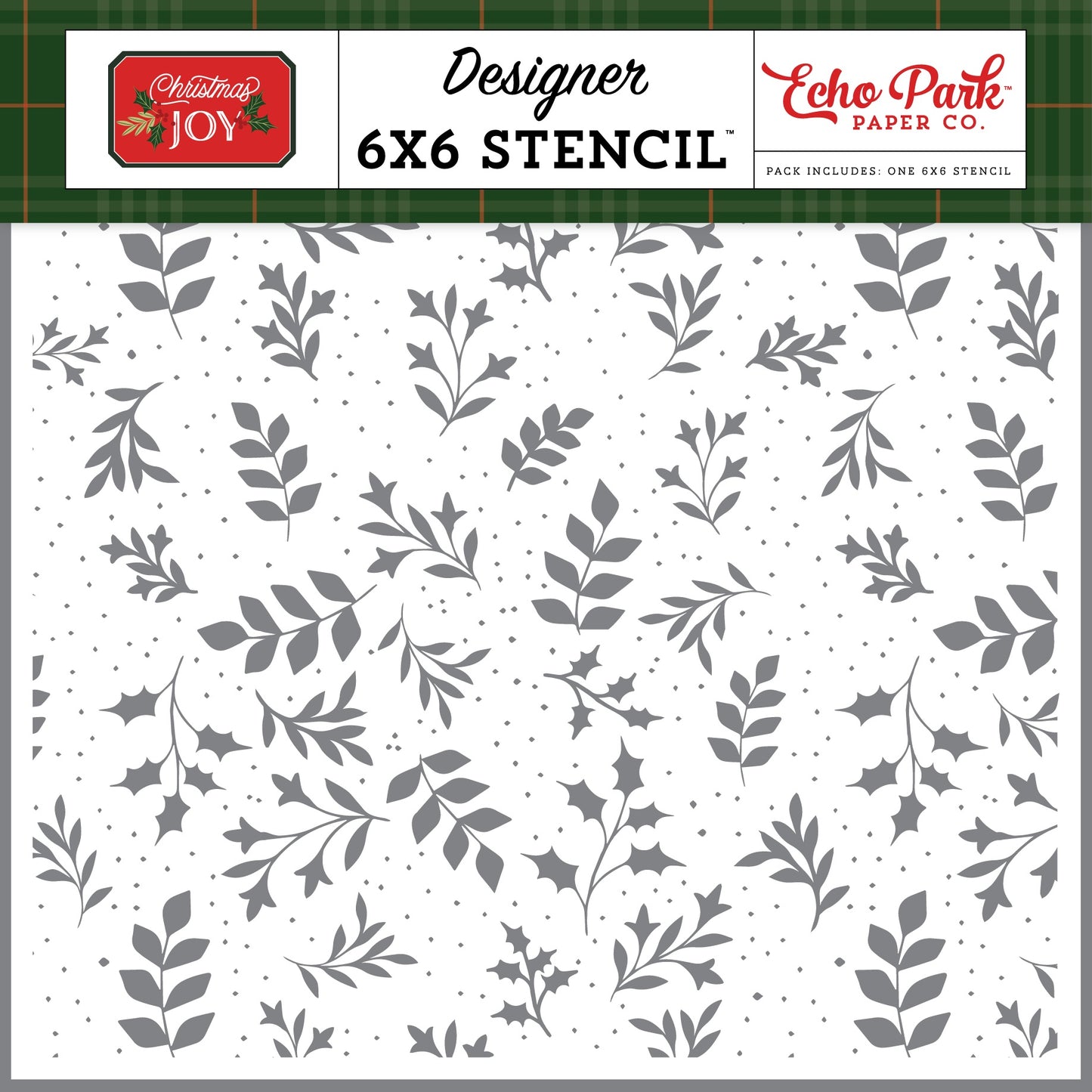 Christmas Joy Decking The Halls Sprigs Stencil