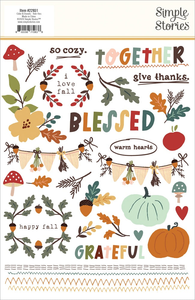 Cider & Donuts Rub Ons