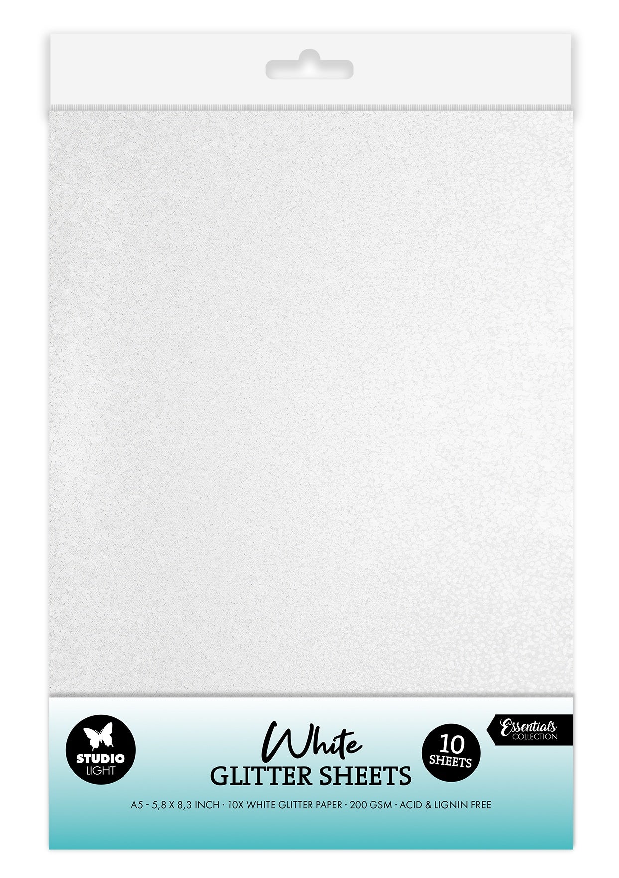White A5 Glitter Sheets