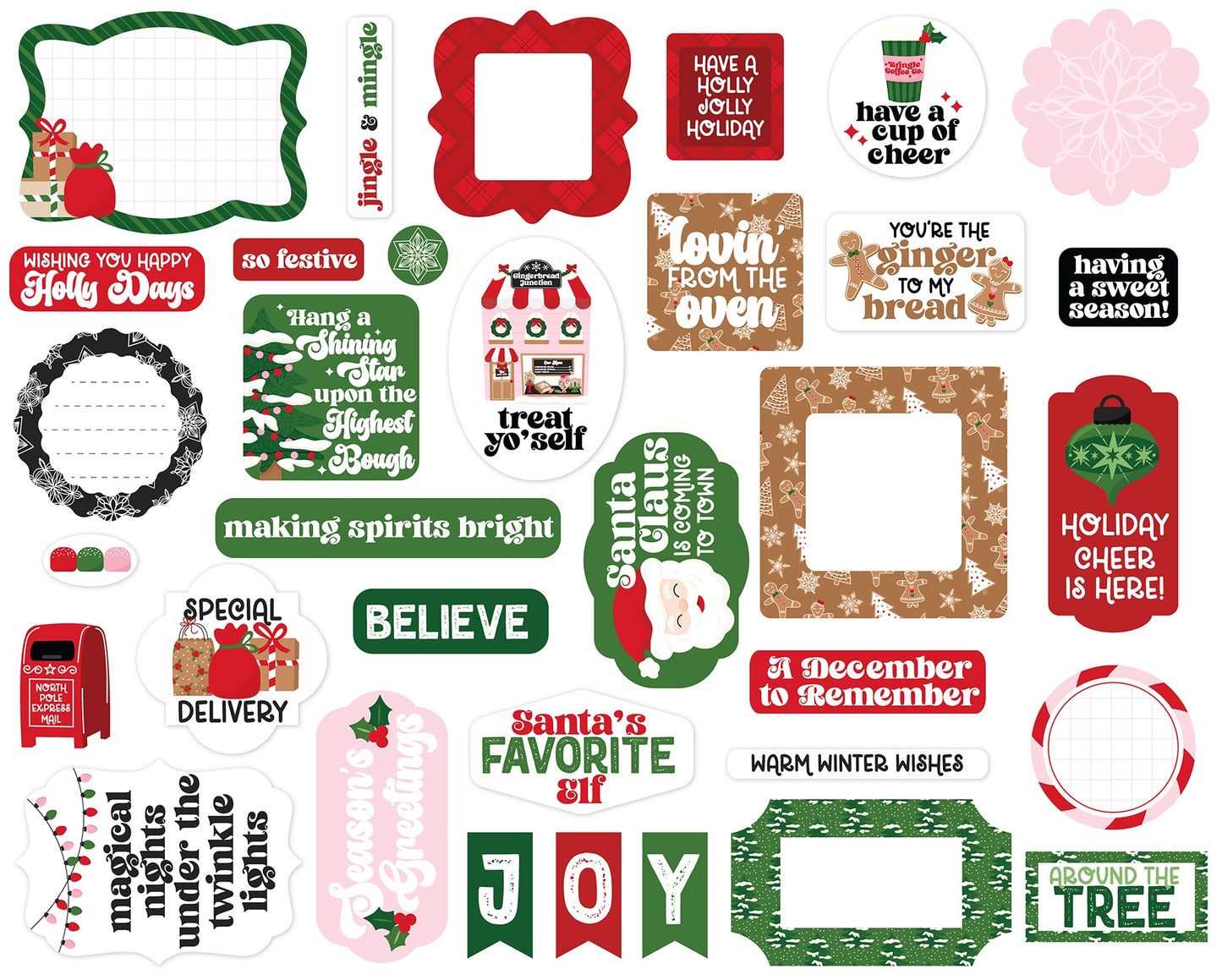 Santa's Christmas Delivery Icons Ephemera