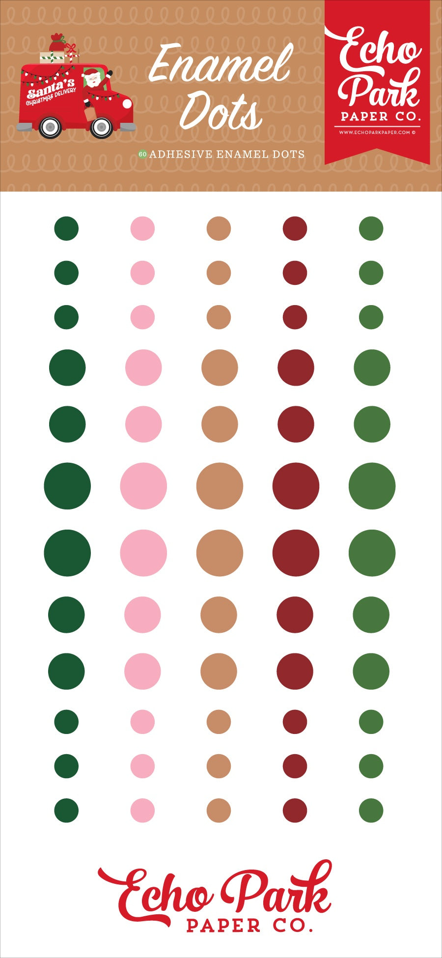 Santa's Christmas Delivery Enamel Dots