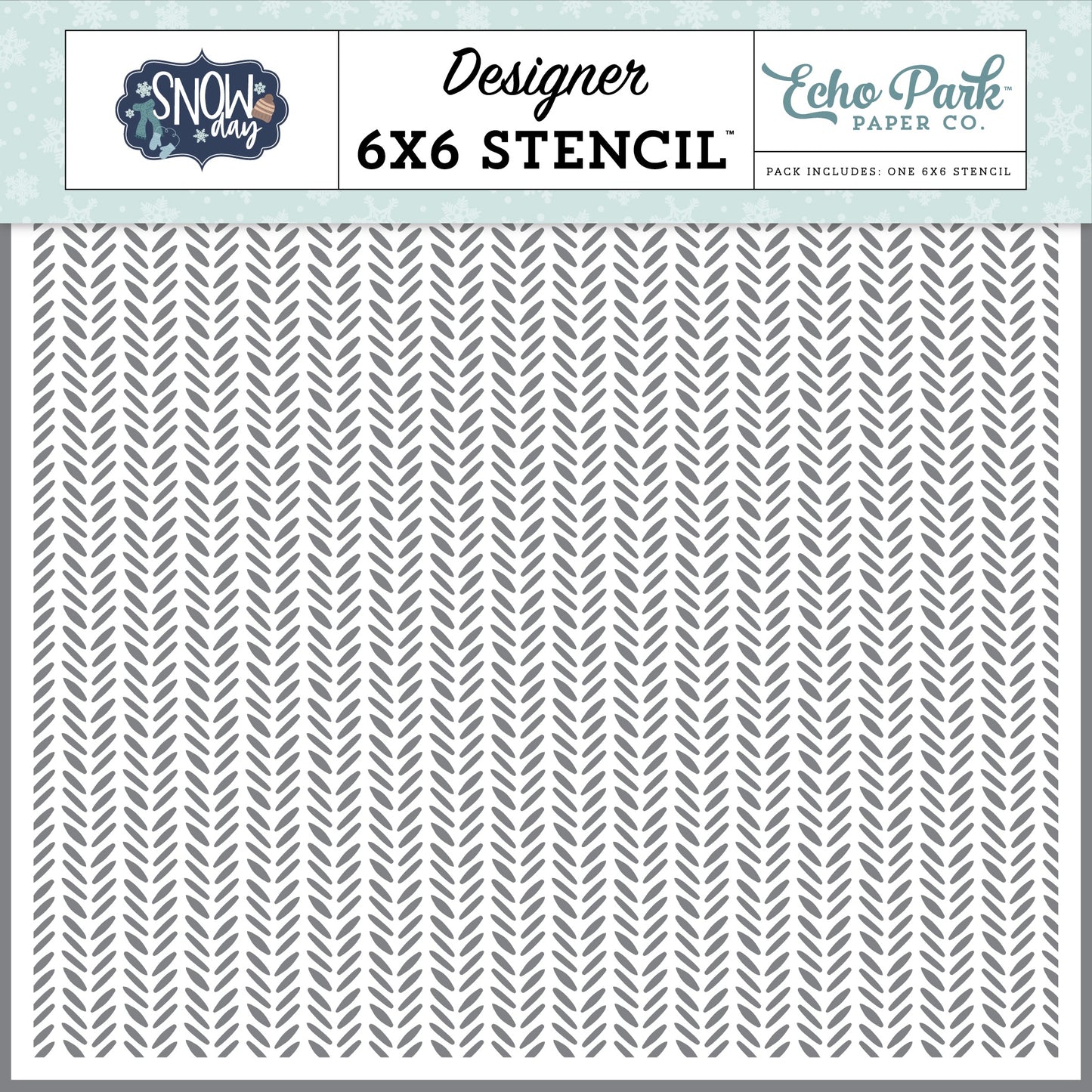 Snow Day Get Cozy Knit Stencil