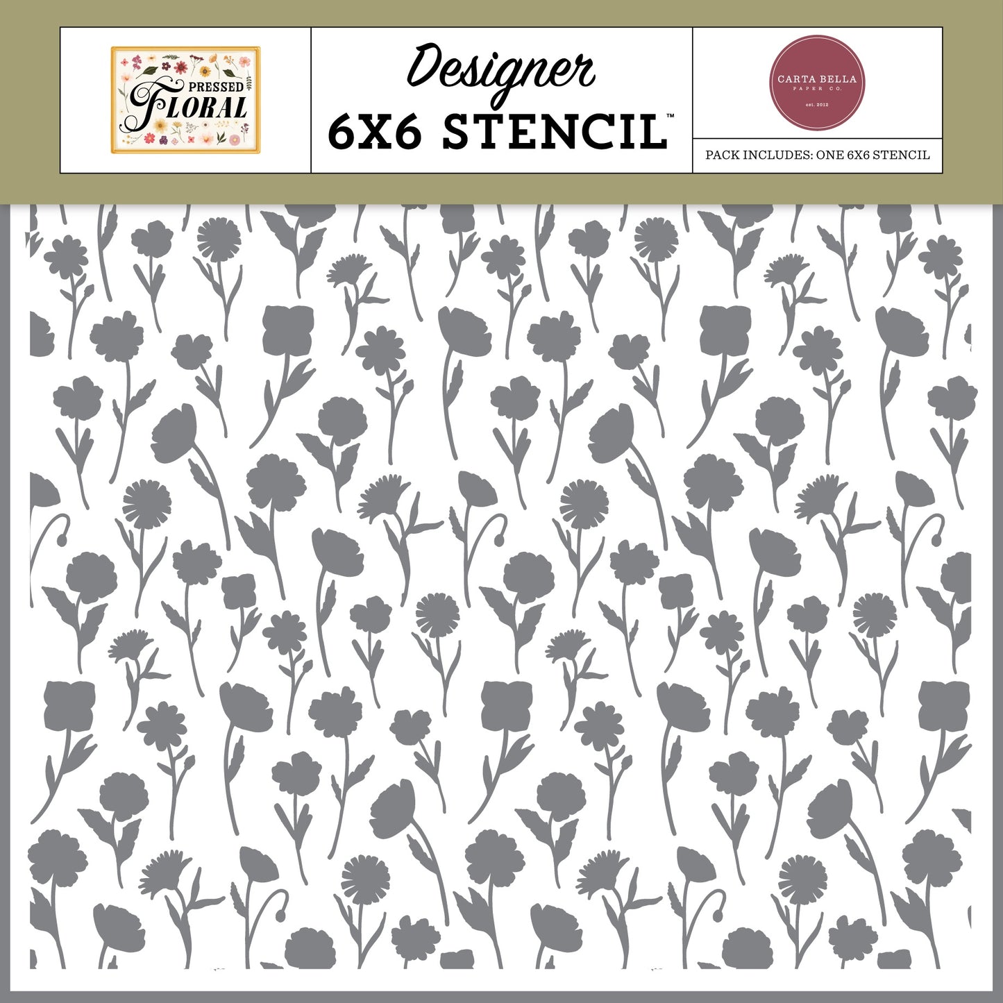 Pressed Floral Pressed Wildflower Stencil