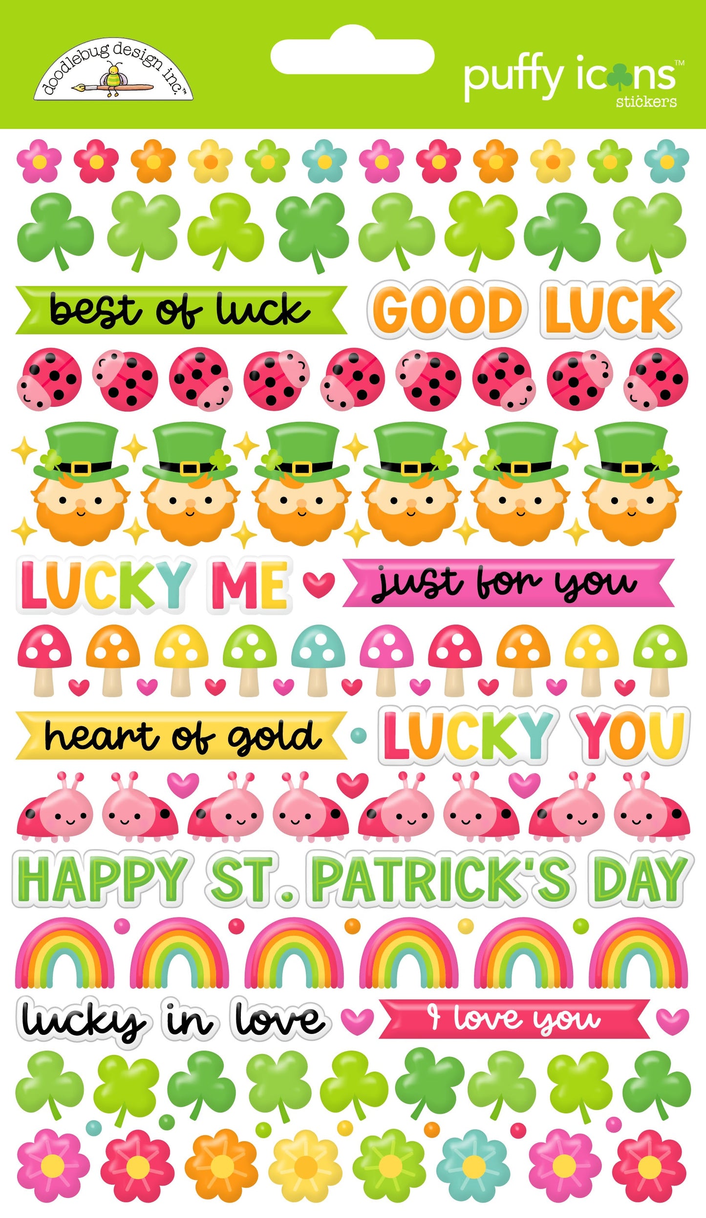 Lucky Me Icons Puffy Stickers