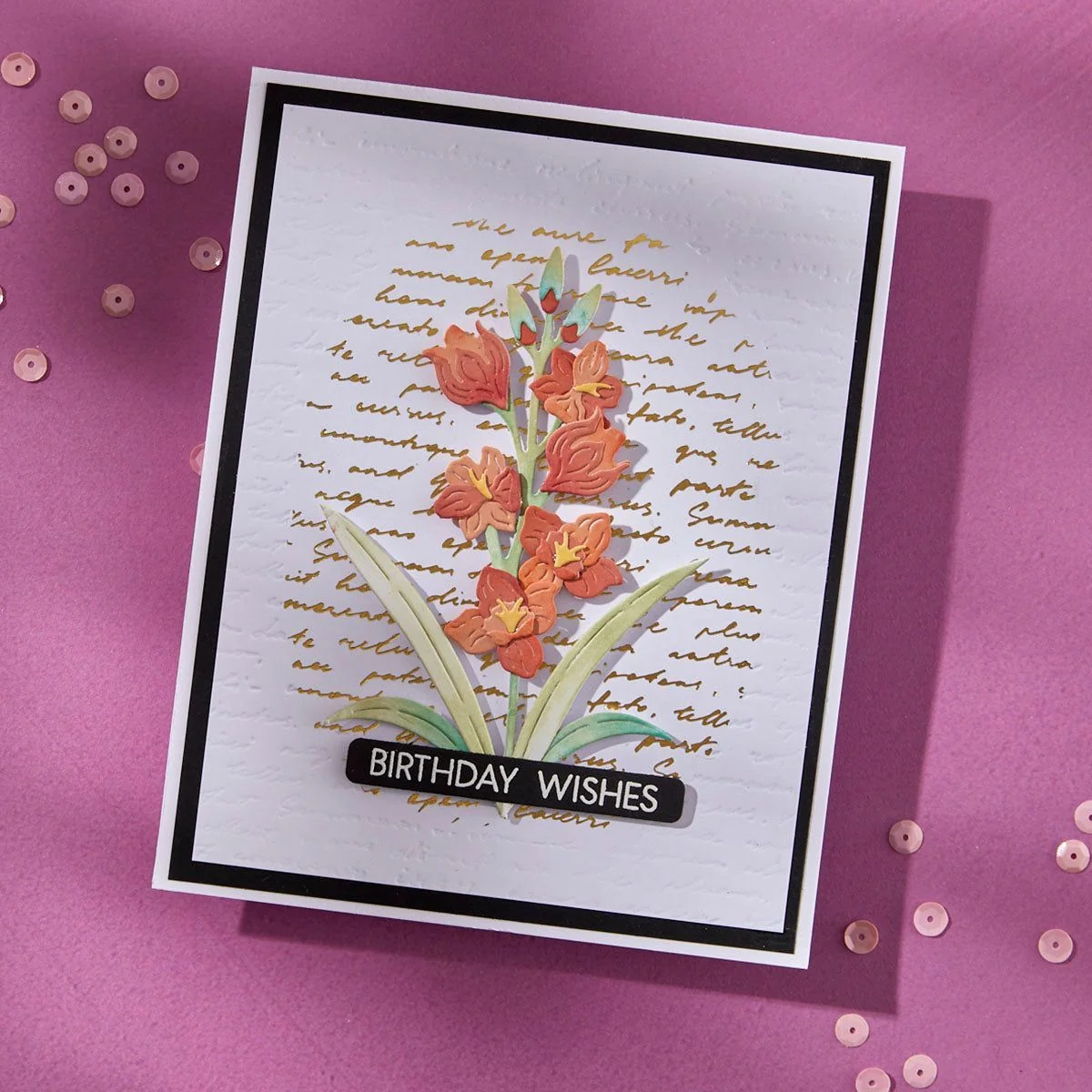 Script Text Press + Foil Plate