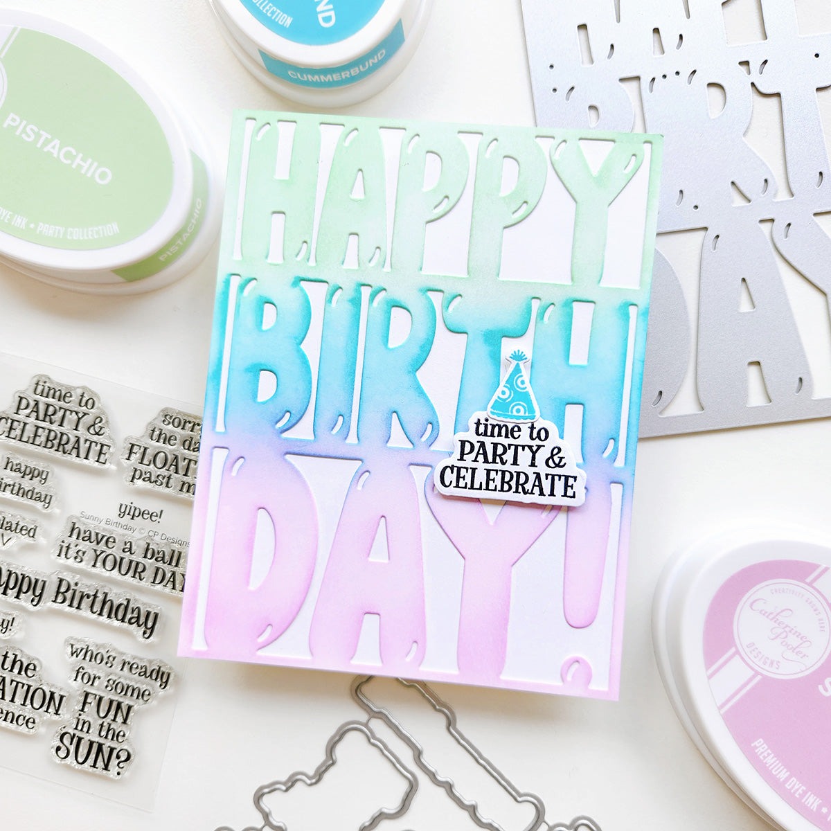 Balloon Letter Birthday Cover Plate Die