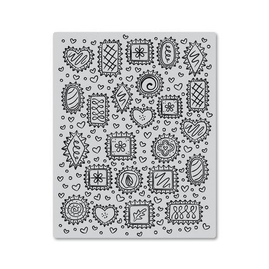 Chocolate Candy Background Stamp