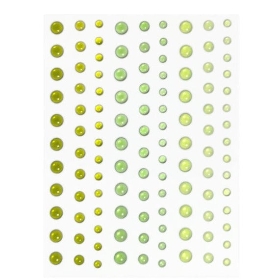 Translucent Greens Hero Hues Enamel Dots