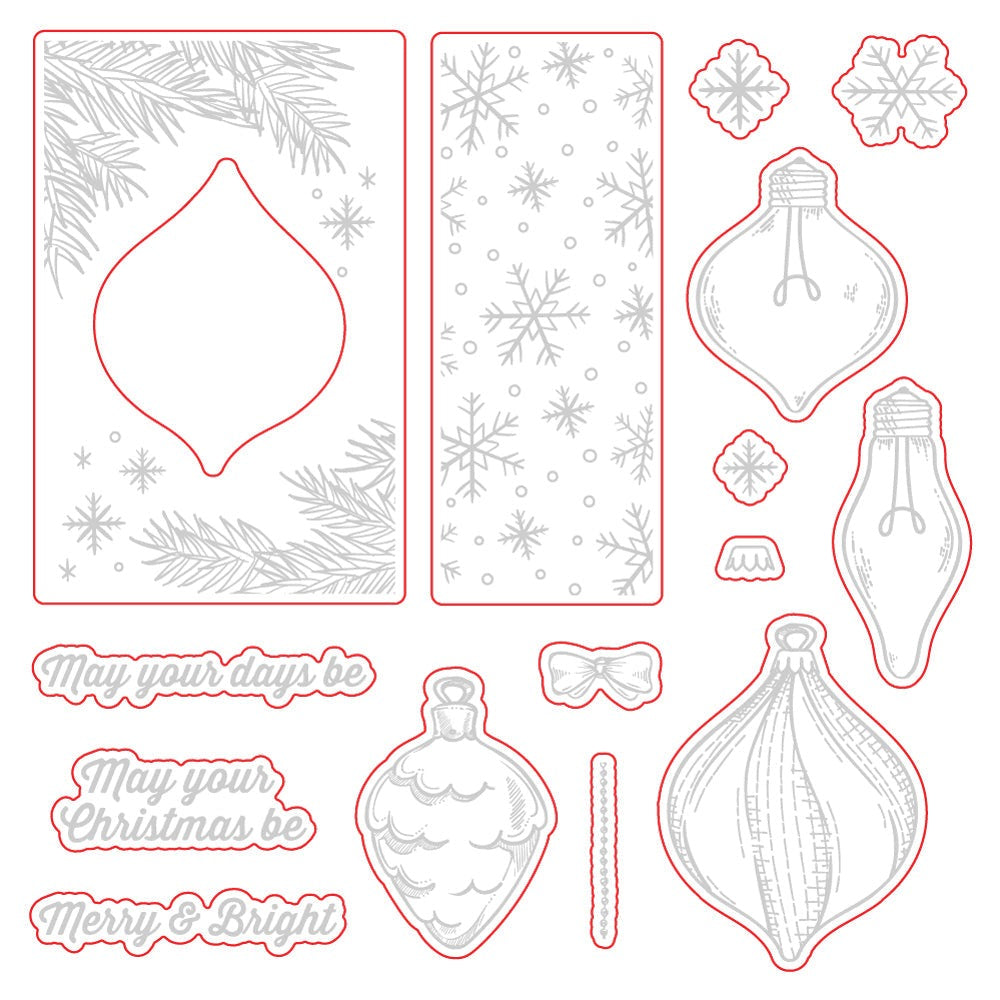 Christmas Lights Vintage Gift Card Box Add-On Honey Cuts