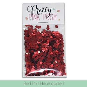 Red Mini Heart Confetti