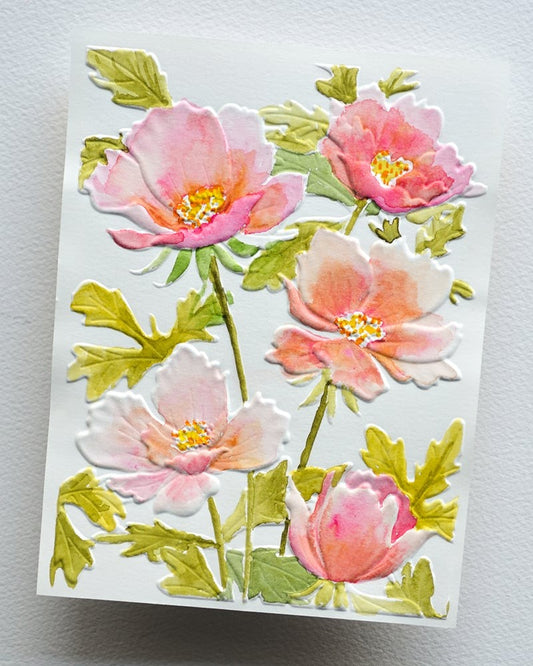 Anemone Bunches 3D Embossing Folder & Dies