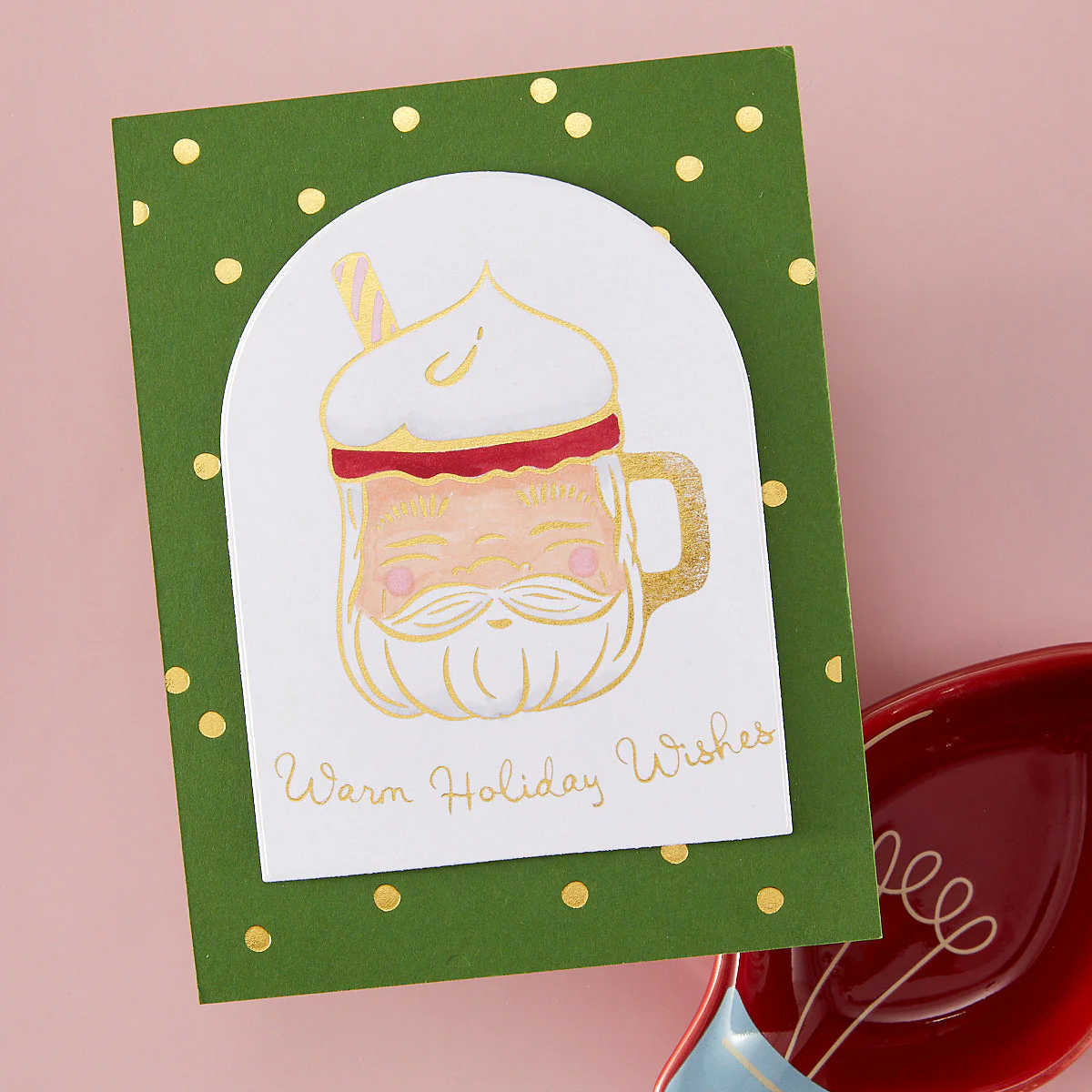 Cup of Cheer Letterpress + Foil Plate