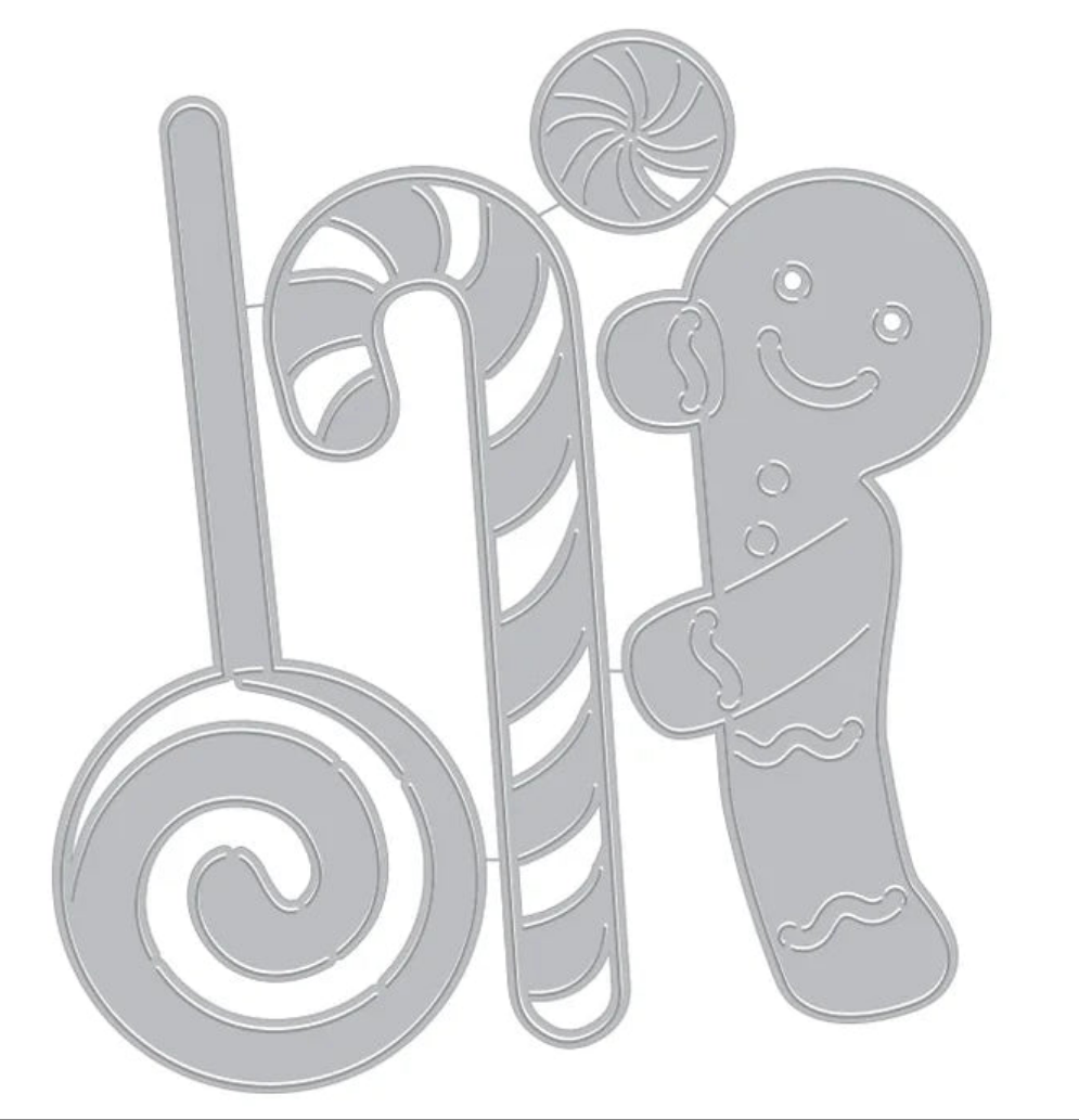 Peeking Gingerbread Man Fancy Die