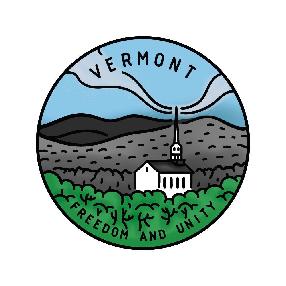 50 States Circles Stamp - Vermont