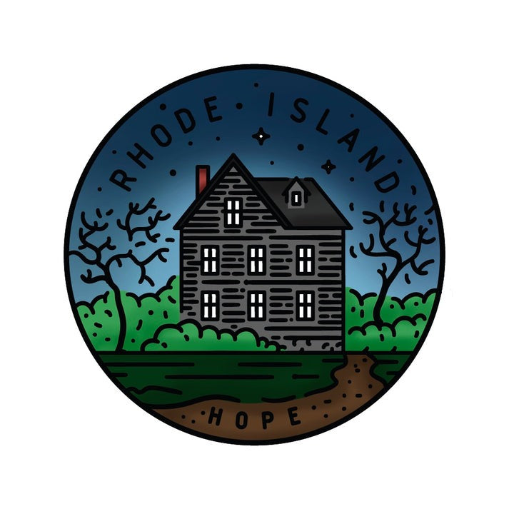 50 States Circles Stamp - Rhode Island