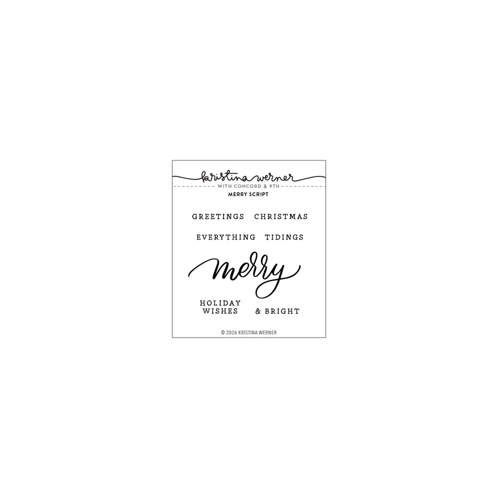 Merry Script Stamp Set