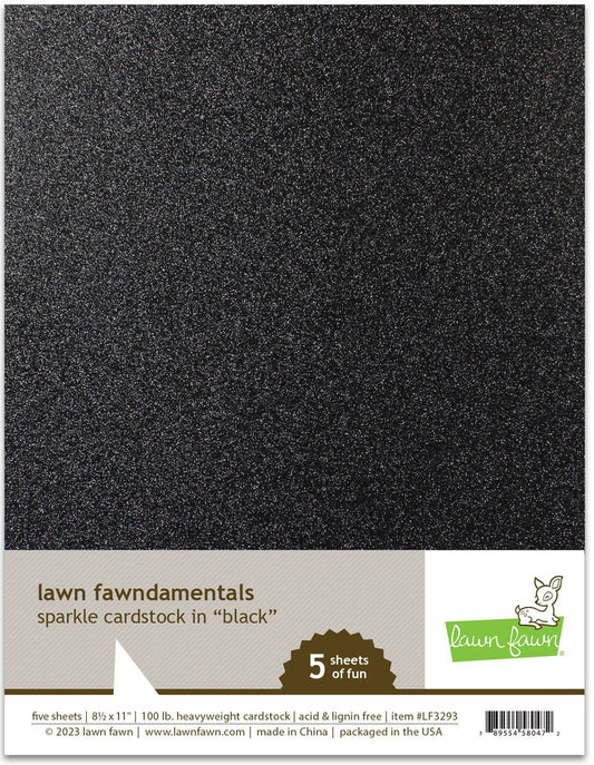 8.5x11 Sparkle Cardstock - Black