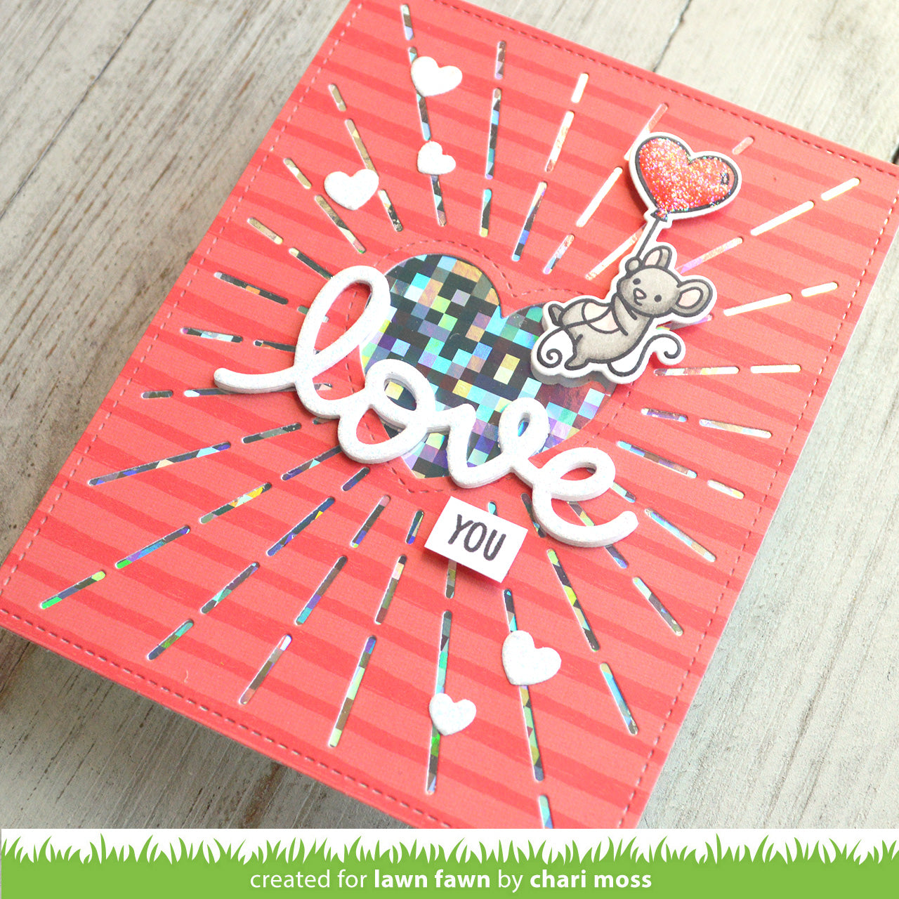 Radiant Heart Backdrop Lawn Cuts