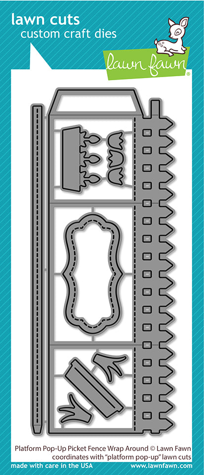 Platform Pop-Up Picket Fence Wrap Around Lawn Cuts
