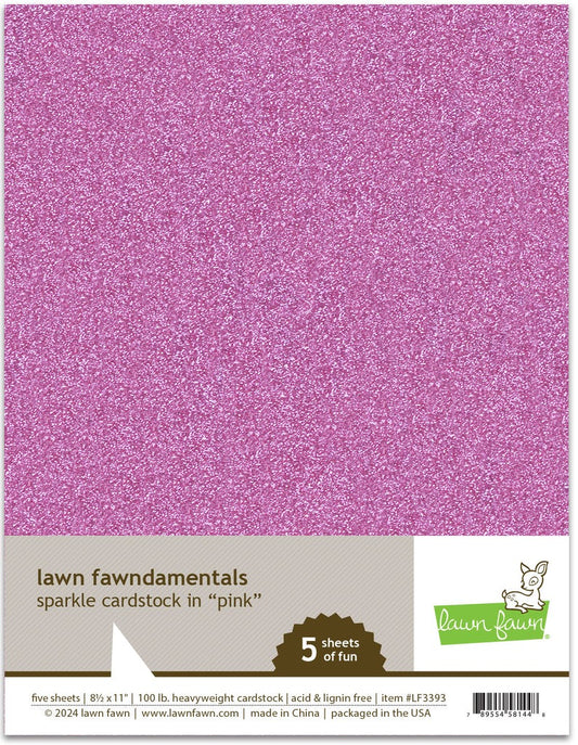 8.5 x 11 Sparkle Cardstock - Pink