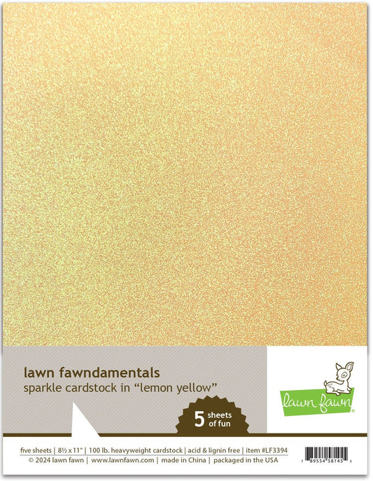 8.5 x 11 Sparkle Cardstock - Lemon Yellow