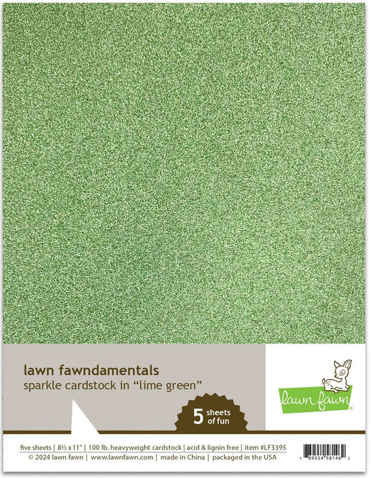 8.5 x 11 Sparkle Cardstock - Lime Green