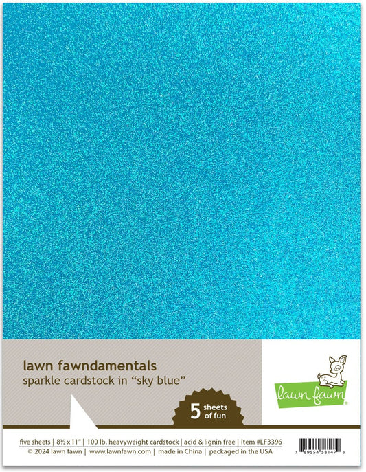 8.5 x 11 Sparkle Cardstock - Sky Blue