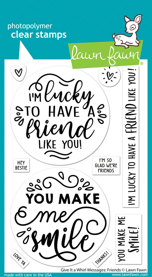 Give It A Whirl Messages: Friends Stamp Set