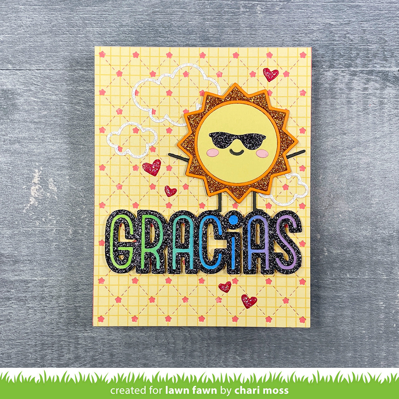 Giant Outlined Gracias Lawn Cuts