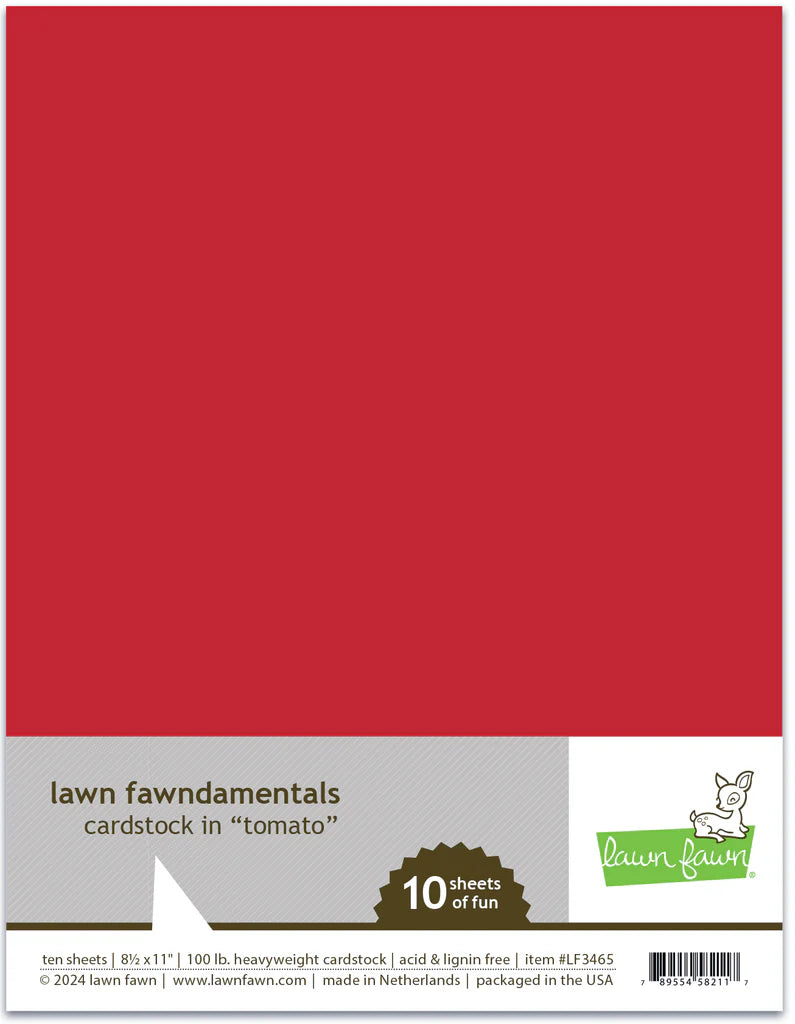 8.5 x 11 Cardstock - Tomato