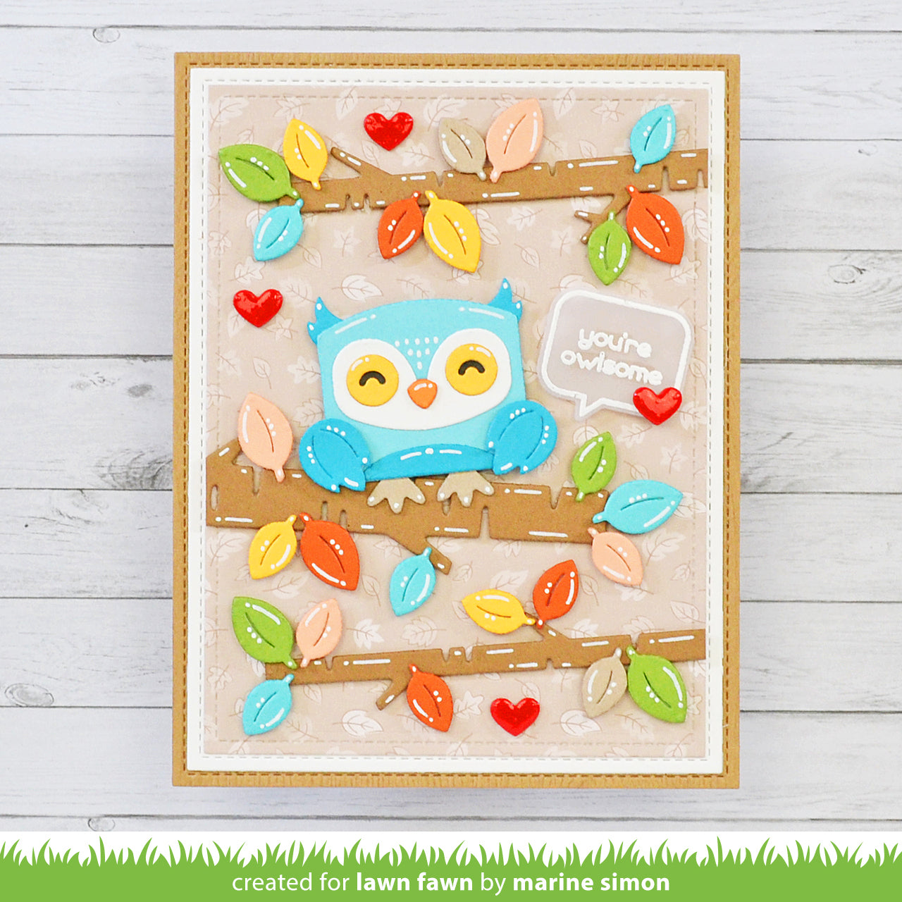 Tiny Gift Box Owl And Penguin Add-On Lawn Cuts