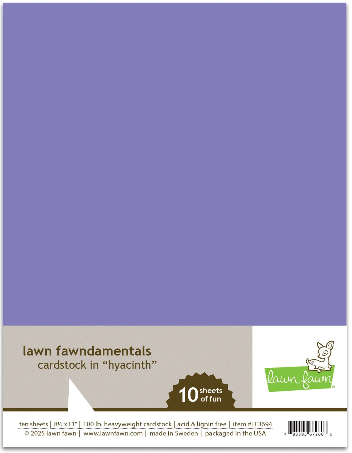 8.5 x 11 Cardstock - Hyacinth