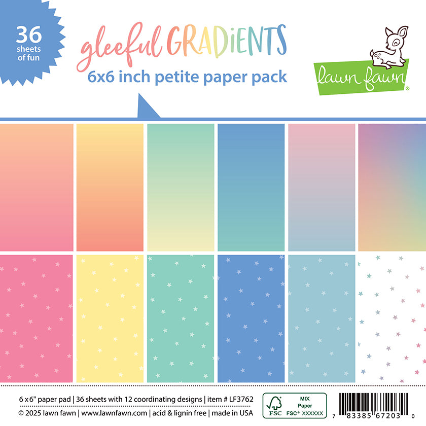 Gleeful Gradients 6x6 Petite Paper Pack