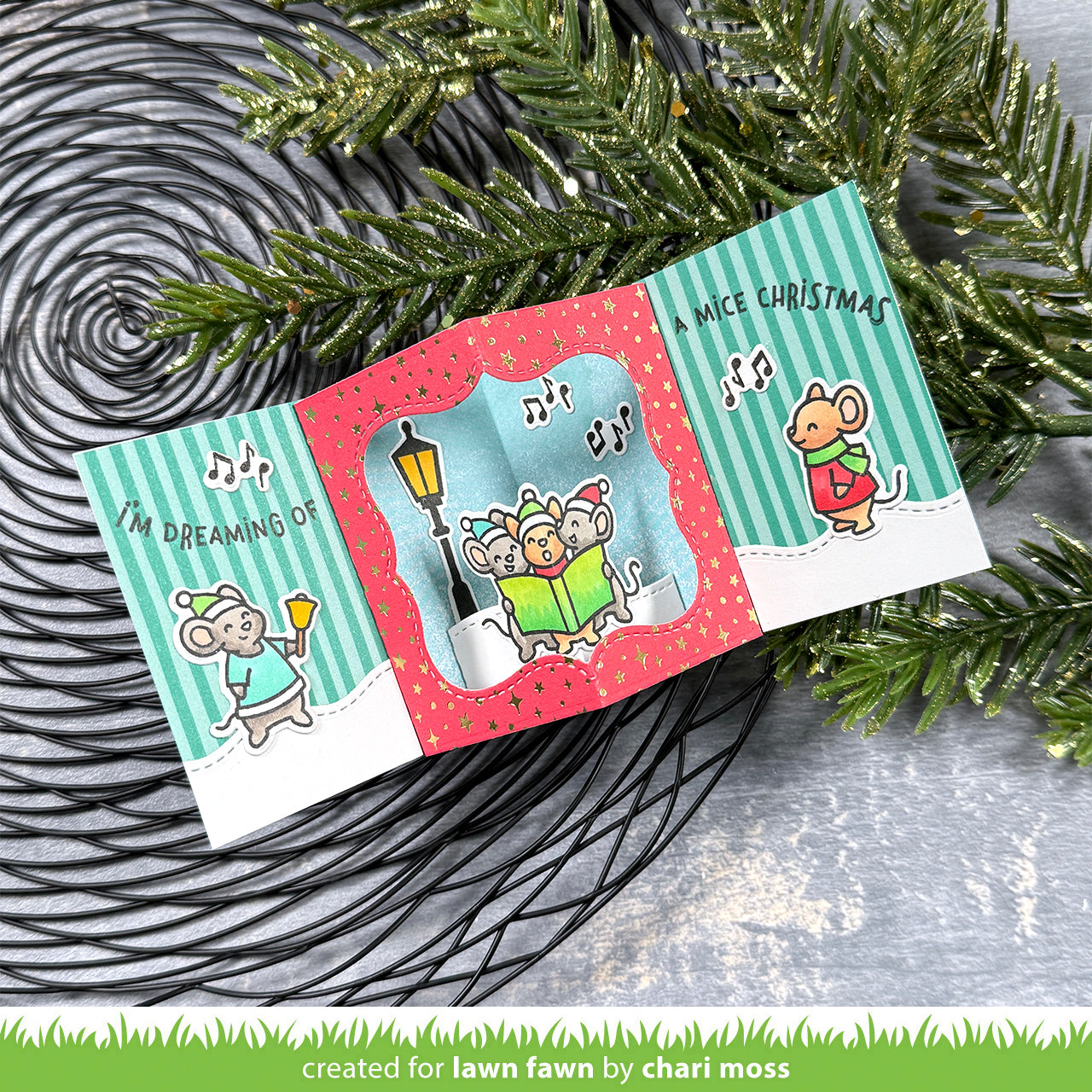 Center Picture Window Card Holiday Add-On Lawn Cuts