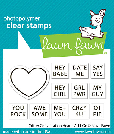 Critter Conversation Hearts Add-On Stamp Set