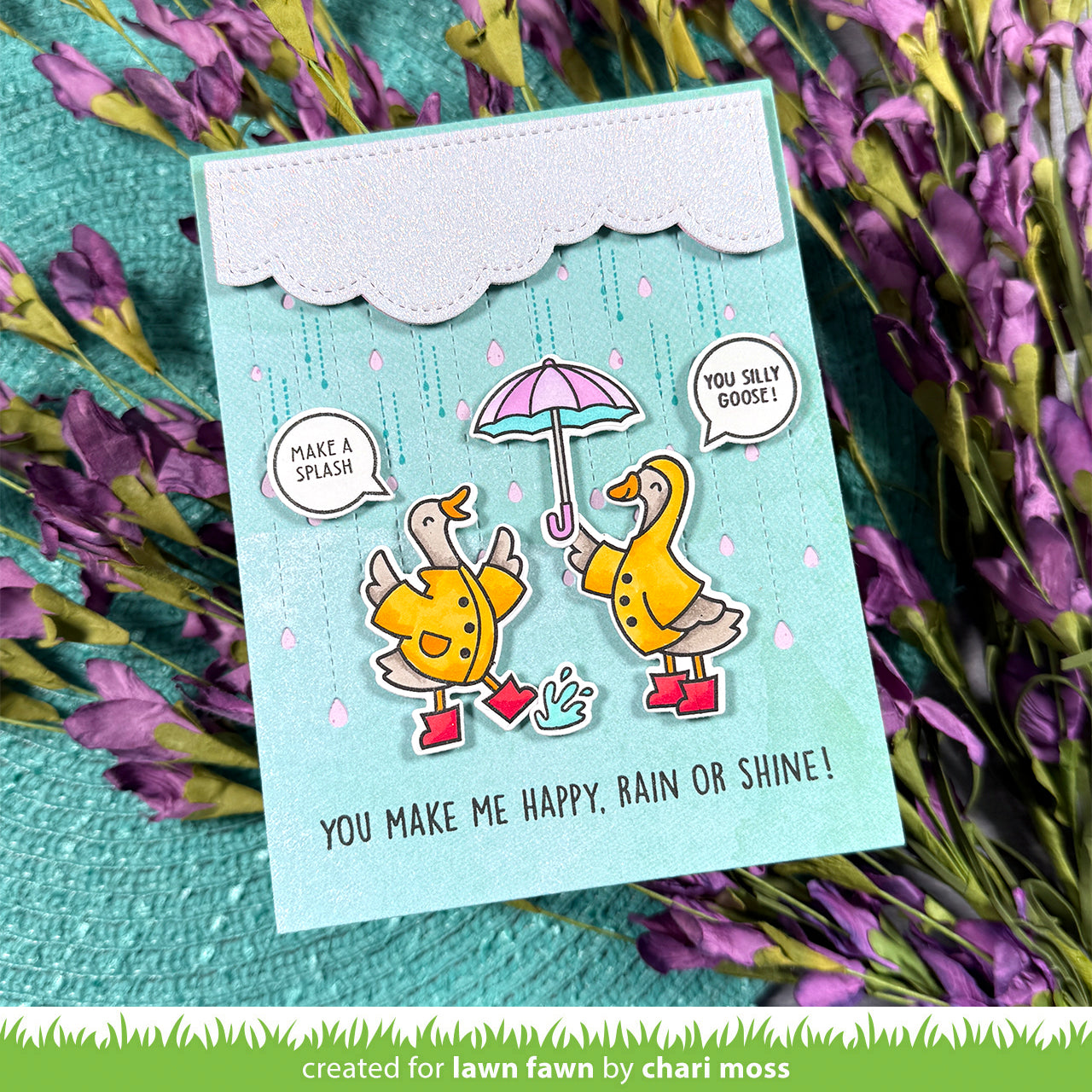 Silly Goose, Rain Or Shine! Coloring Stencils